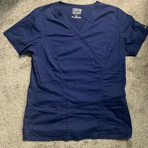Cherokee size medium navy blue scrub top